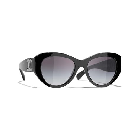 chanel side logo black acetate butterfly sunglasses|Butterfly Sunglasses Acetate Black .